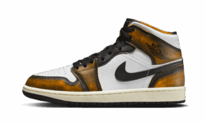 Air Jordan 1 Mid SE arancione da indossare