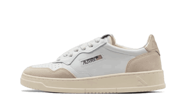 Medalist Leather Suede Low White Beige