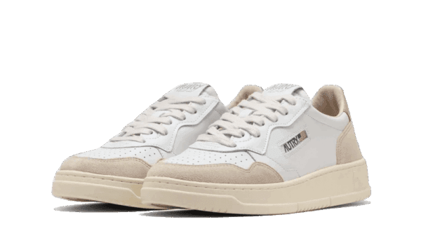 Medalist Leather Suede Low White Beige - Image 2