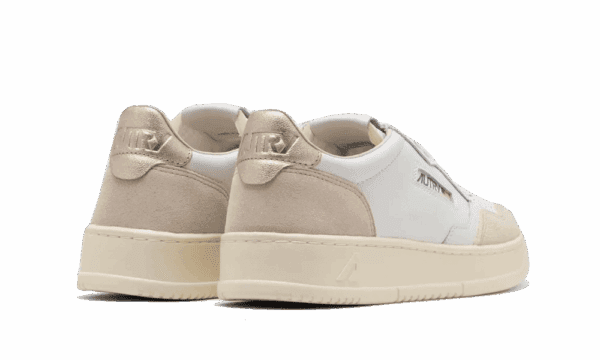 Medalist Leather Suede Low White Beige - Image 3