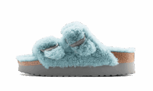 Arizona Big Buckle Shearling Teddy Faded Aqua