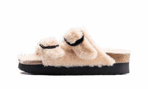 Arizona Big Buckle Shearling Teddy Eggshell