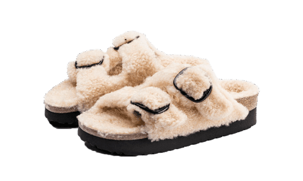 Arizona Big Buckle Shearling Teddy Eggshell - Image 2