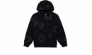 Cotton Wreath Hoodie Black Monochrome