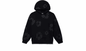 Felpa con cappuccio in cotone Wreath Nero Monocromo