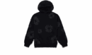 Cotton Wreath Hoodie Black Monochrome