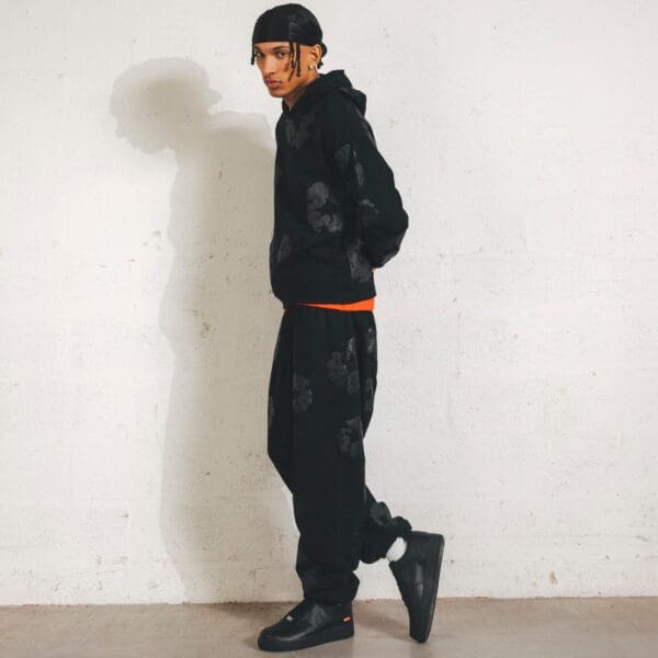 Sweatpant Cotton Wreath Black Monochrome - Image 2