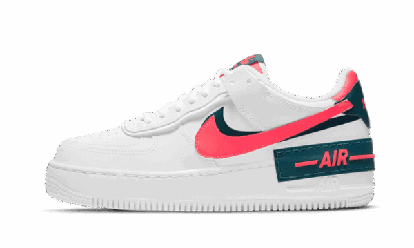 Air Force 1 Shadow Blanco Dark Teal Solar Rojo