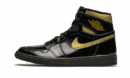 Air Jordan 1 Alto Negro Oro metalizado