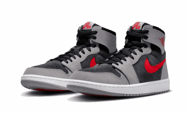 Air Jordan 1 High Zoom Air CMFT 2 Black Fire Red Cement - Image 2