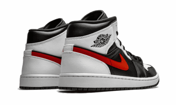 Air Jordan 1 Mid Black Chile Red White – Image 3