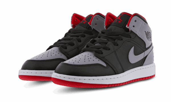 Air Jordan 1 Mid Cement Grey Red - immagine 2