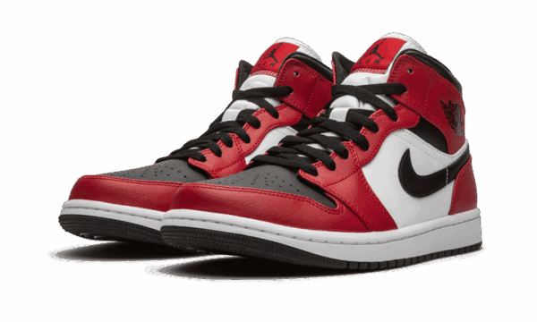 Air Jordan 1 Mid Chicago Black Toe – Image 2