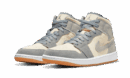 Air Jordan 1 Mid Latte di cocco Particella Grigio