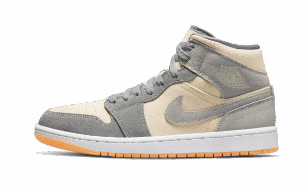 Air Jordan 1 Mid Latte di cocco Particella Grigio