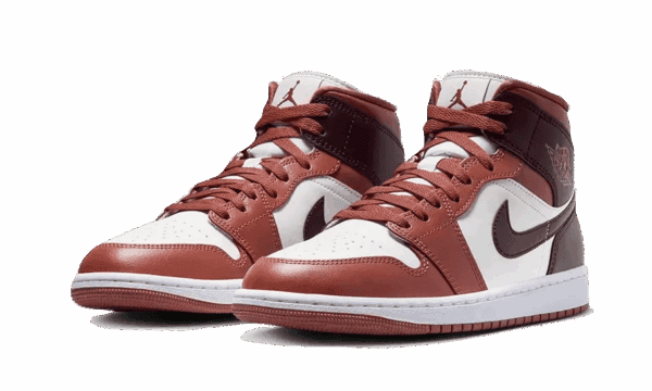 Air Jordan 1 Mid Dusty Peach Night Maroon – Image 2