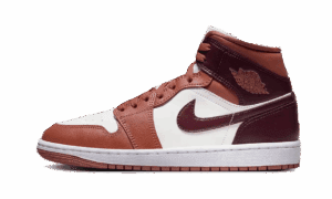 Air Jordan 1 Mid Dusty Peach Night Maroon