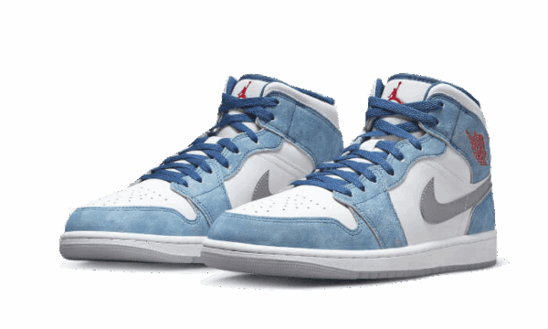 Air Jordan 1 Mid French Blue Fire Red - immagine 2