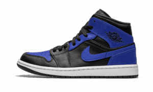 Air Jordan 1 Mid Hyper Royal in pelle bottalata