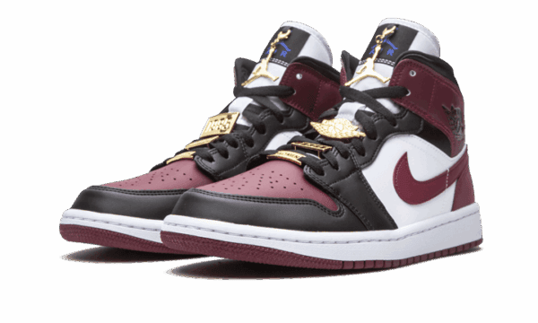 Air Jordan 1 Mid SE Black Dark Beetroot - Image 2