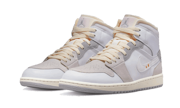 Air Jordan 1 Mid SE Craft Inside Out White Grey - Imagen 2