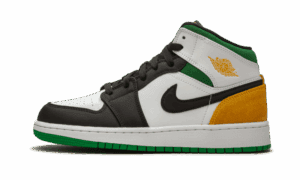Air Jordan 1 Mid SE White Laser Orange Lucky Green