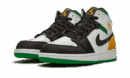 Air Jordan 1 Mid SE Bianco Laser Arancione Verde Fortunato