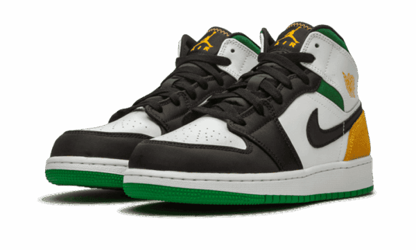 Air Jordan 1 Mid SE White Laser Orange Lucky Green - immagine 2