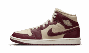 Air Jordan 1 Mid Split Beach Cherrywood Red