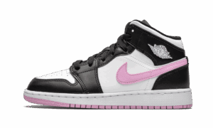 Air Jordan 1 Mid Weiß Schwarz Licht Arctic Pink