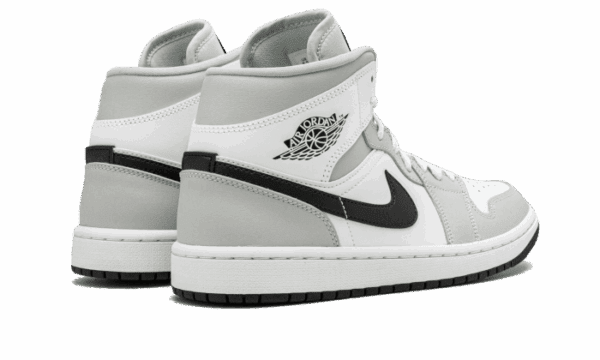 Air Jordan 1 Mid White Light Smoke Grey – Image 3