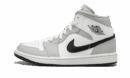 Air Jordan 1 Mid White Light Smoke Grey