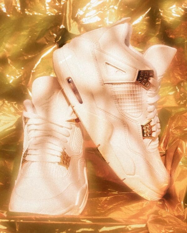 Air Jordan 4 Sail Metallic Gold - Image 5