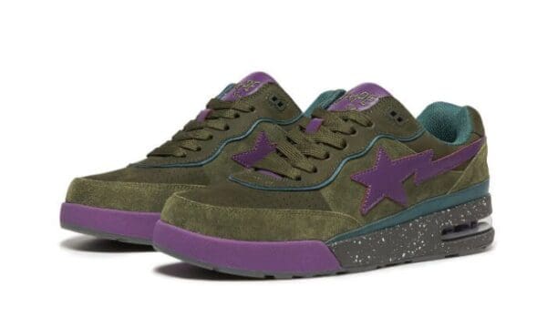Bape Road Sta Dark Green Suede - Image 2