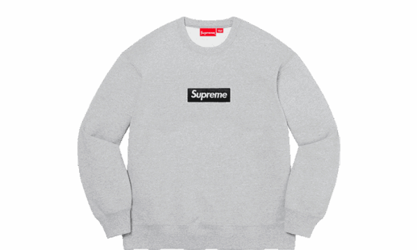 Box Logo Crewneck Heather Grey