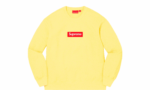 Box Logo Crewneck Pale Yellow