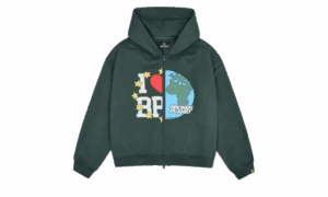 My Planet Zip Up Hoodie Green