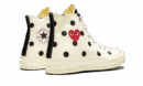 Chuck Taylor All-Star 70s Hi Comme des Garçons PLAY Pois Bianco