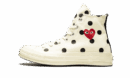 Chuck Taylor All-Star 70s Hi Comme des Garçons PLAY Pois Bianco