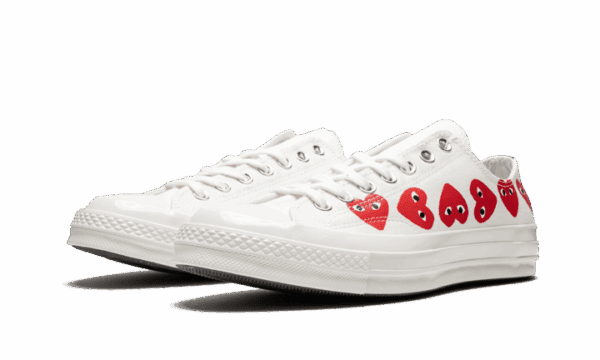 Chuck Taylor All-Star 70s Ox Comme des Garçons PLAY Multi-Heart White - Image 2