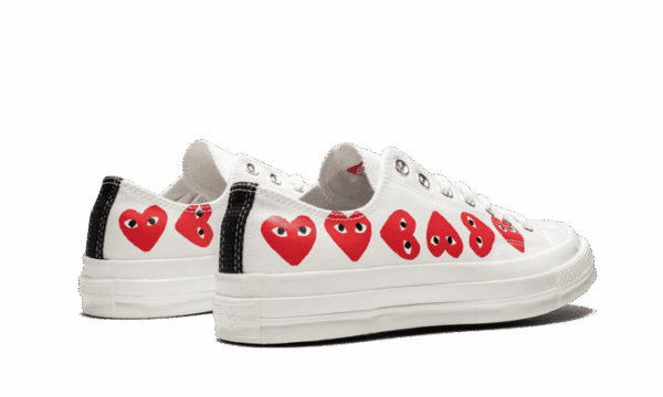 Chuck Taylor All-Star 70s Ox Comme des Garçons PLAY Multi-Heart White - Image 3