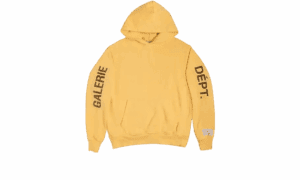 Logo-Kapuzenpullover Gelb