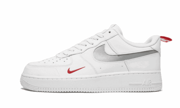 Air Force 1 Low Bianco Rosso Mini Swoosh