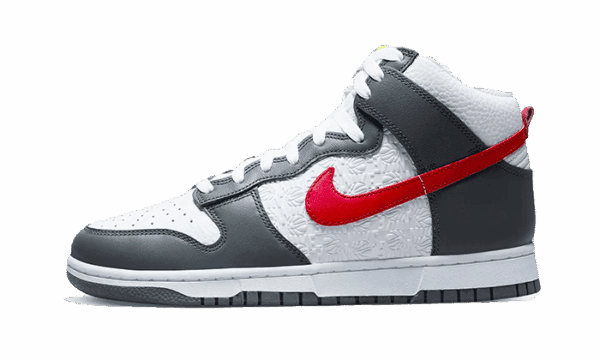 Dunk High Embossed Basketball Grey Red