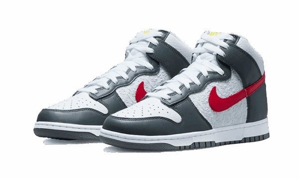 Dunk High Embossed Basketball Grey Red – Image 2