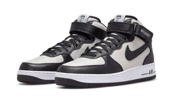 Air Force 1 Mid Stussy Grey Black - Imagen 2
