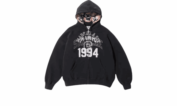 MM6 Maison Margiela Felpa con zip e cappuccio nero