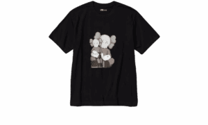 T-Shirt KAWS Schwarz Grafik (Asiatische Größe)